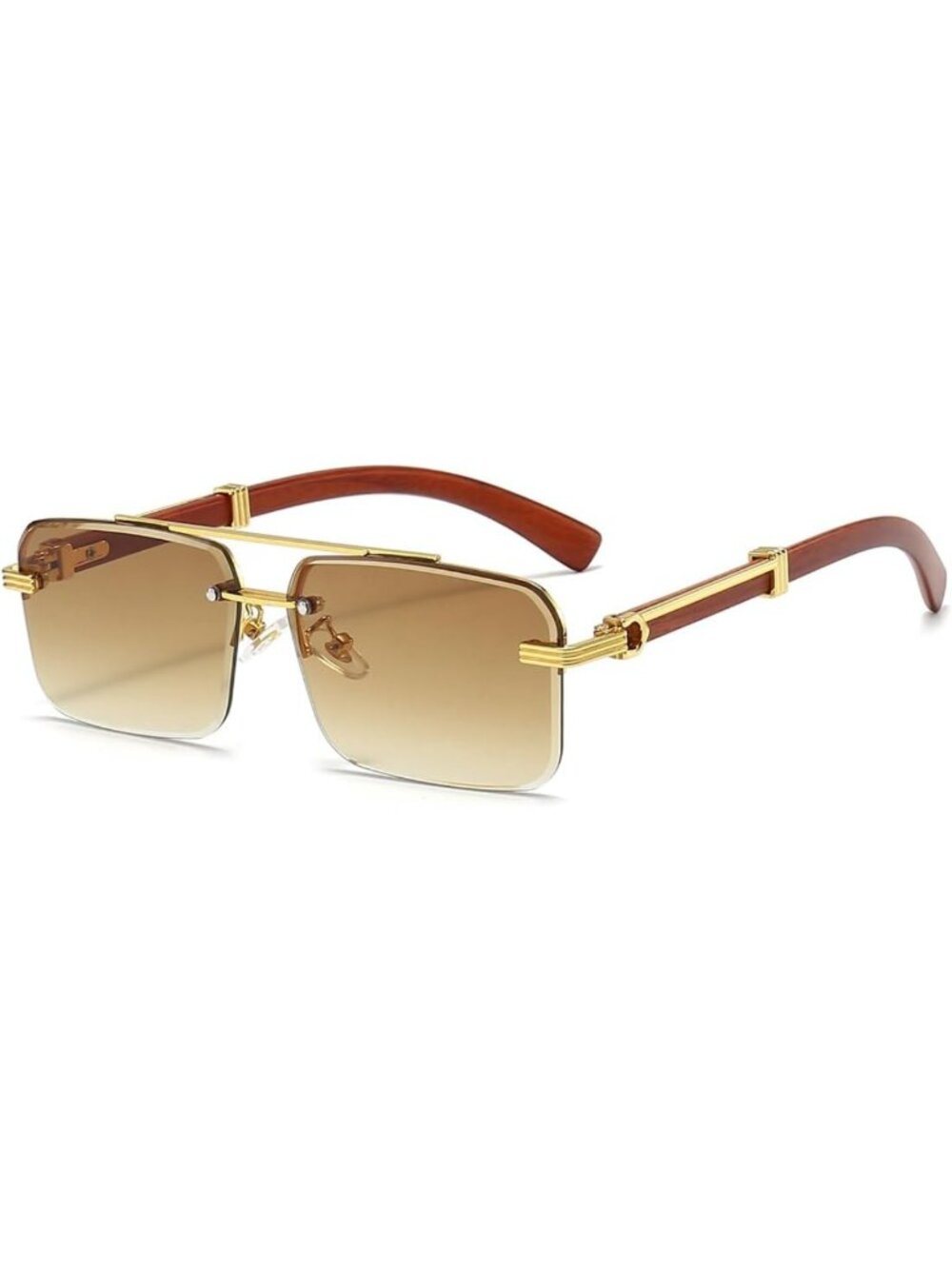 Stylish Rimless Rectangle Sunglasses for Men | Trendy Fashion Eyewear